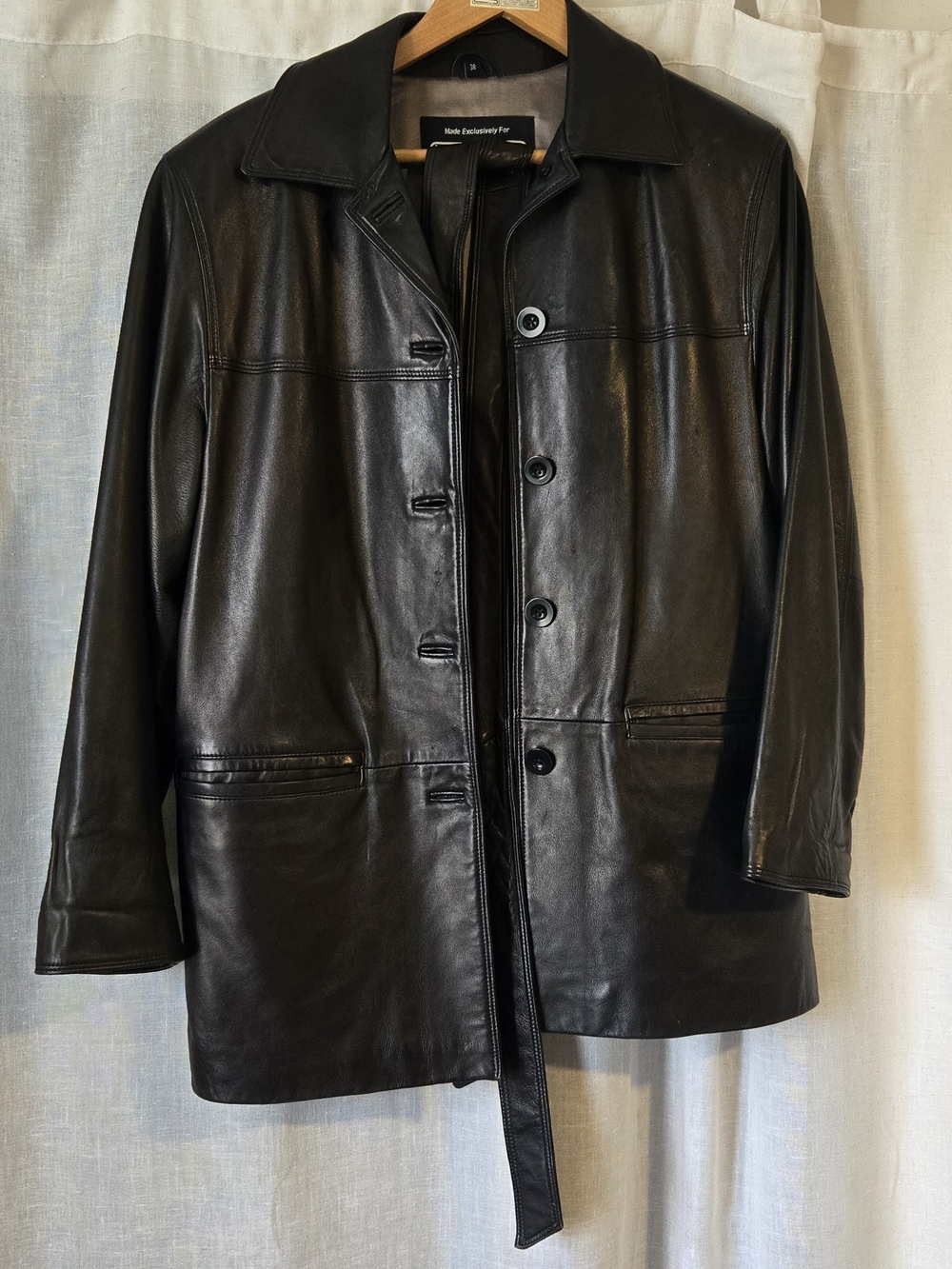 Classic Black Leather Jacket - Women